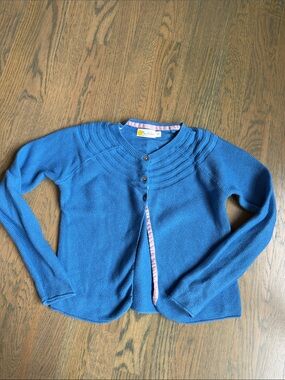 Mini Boden Blue Girls Knit Cardigan Sweater
